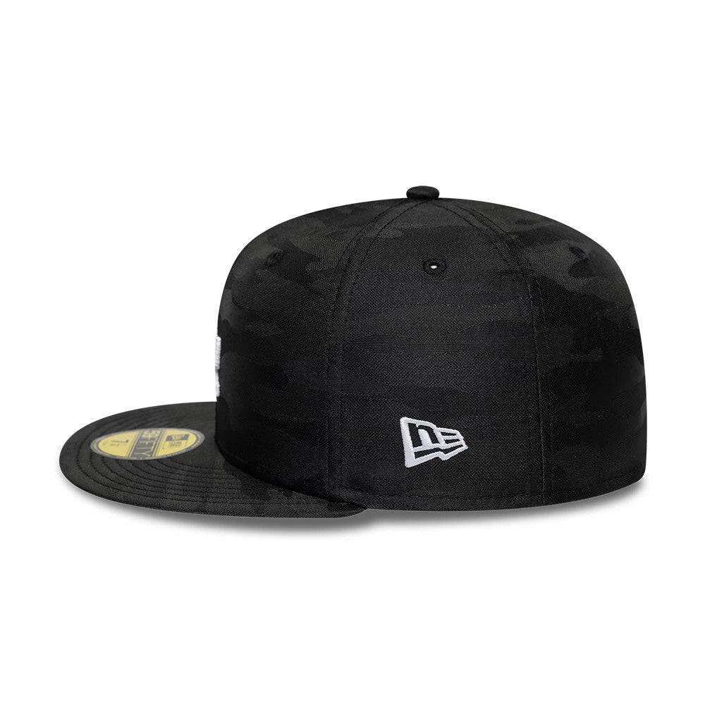LA Dodgers MLB Camo Black 59FIFTY Fitted Cap