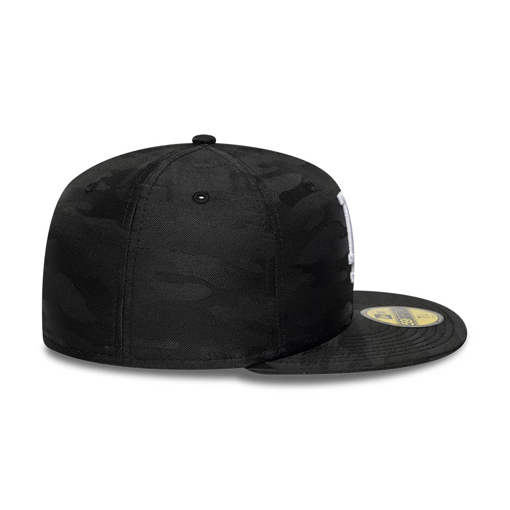 LA Dodgers MLB Camo Black 59FIFTY Fitted Cap