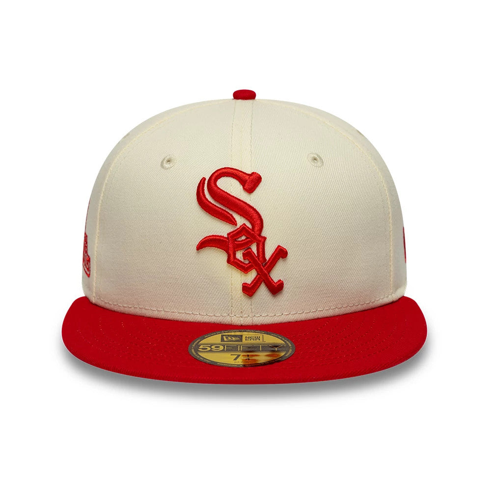 Chicago White Sox MLB Chrome Scarlet Cream 59FIFTY Fitted Cap
