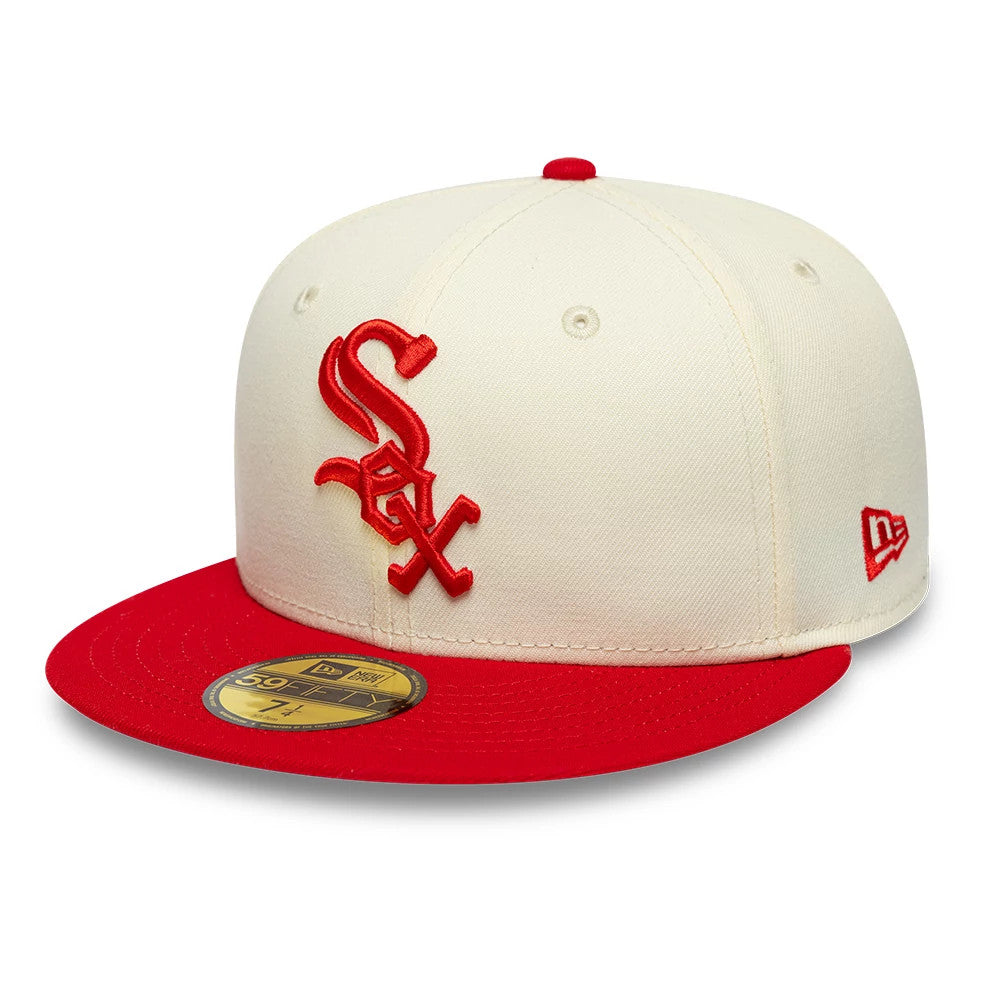 Chicago White Sox MLB Chrome Scarlet Cream 59FIFTY Fitted Cap
