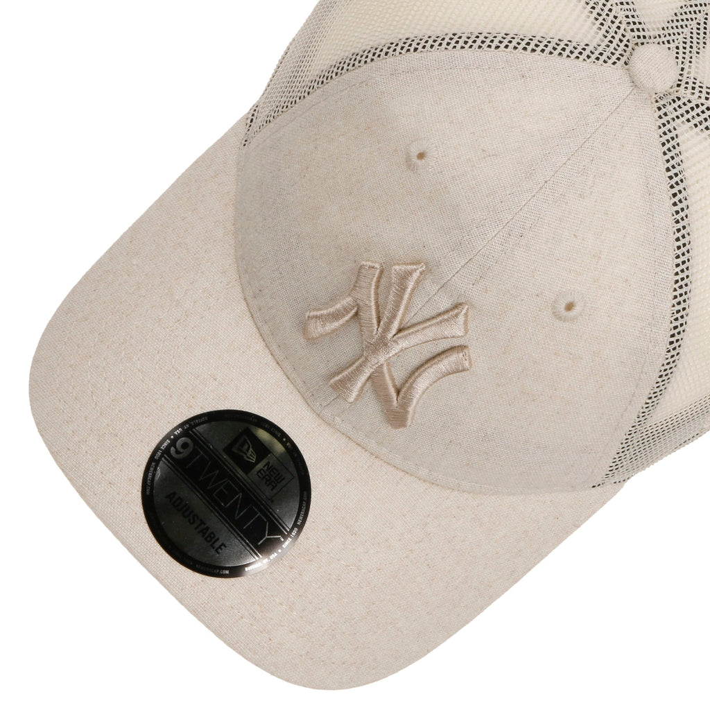 9Twenty Linen Yankees Trucker Cap
