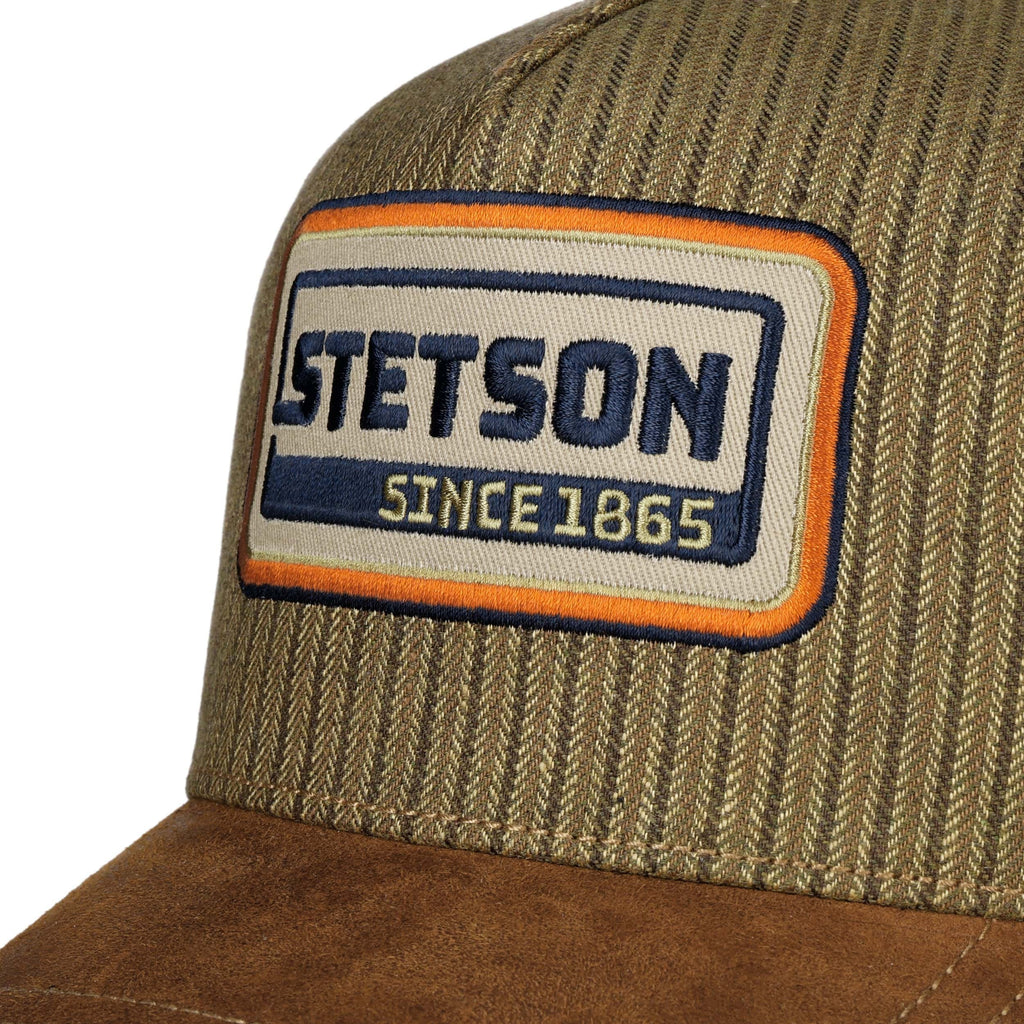 Retro Stripes Leather Cap