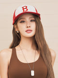 MLB Sportive Color Block Mesh Cap Boston Red Sox (KISS OF LIFE Wear)