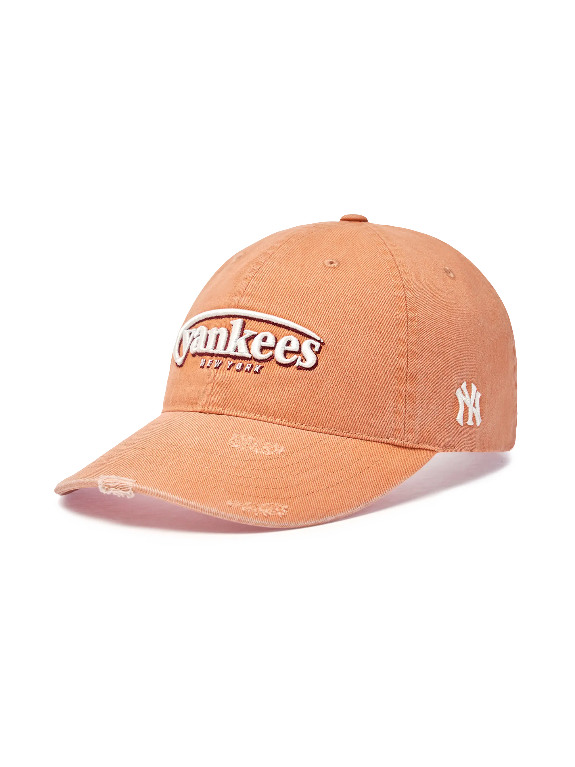 MLB Vintage Distressed Curve Logo Unstructured Ball Cap (5 type) (KARINA Wear)