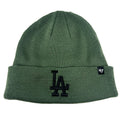 Los Angeles Dodgers Beanie Knit 47 Brand Fold Moss Black Logo